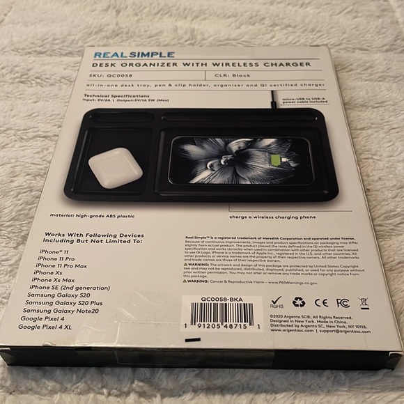 ❤️NEW!!!❤️ Real Simple Desk Organizer With Wireless Charger. - Picture 7 of 7